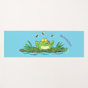 Tapis De Yoga Caricature de grenouille vert mignon