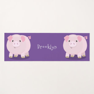 Tapis De Yoga Caricature de porc mignon rose pot vendue