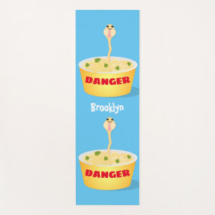 Tapis De Yoga Caricature de serpent aux nouilles mignonnes illus