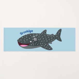 Tapis De Yoga Caricature joli requin baleine joyeux