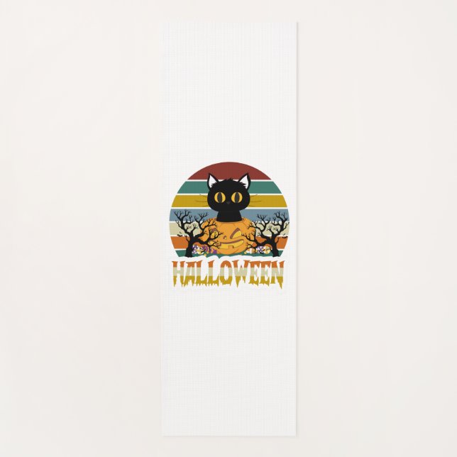 Tapis De Yoga Cat Halloween (Devant)