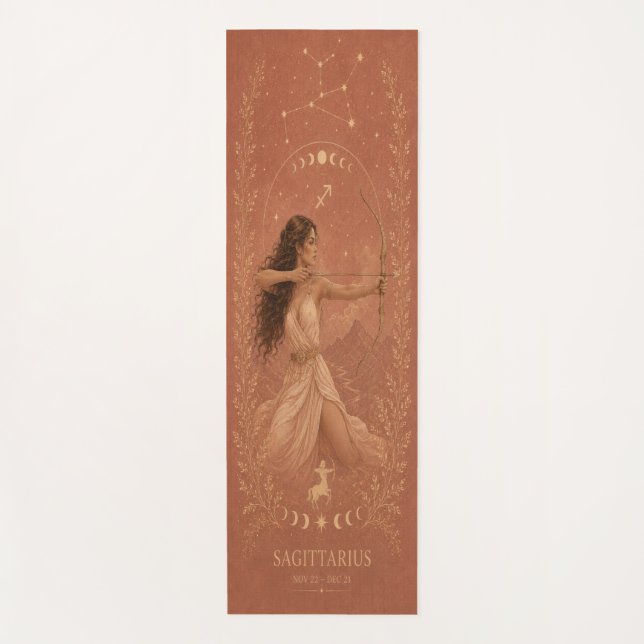 Tapis de Yoga Céleste Signe du Sagittaire (Devant)