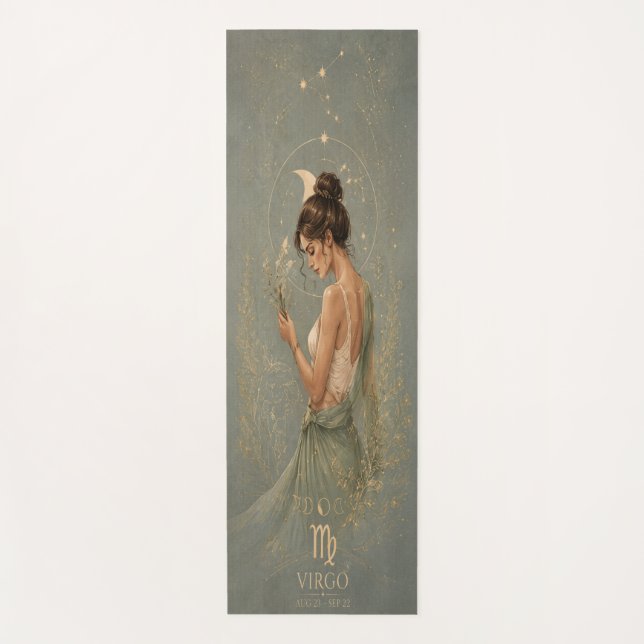Tapis de Yoga Céleste Vierge Zodiaque (Devant)