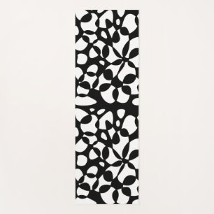 Tapis De Yoga Cells Abstraction Black White