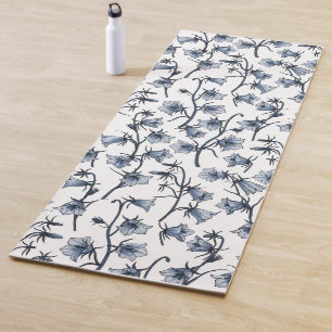 Tapis De Yoga Cellules bleues, Cloches, Bellflowers