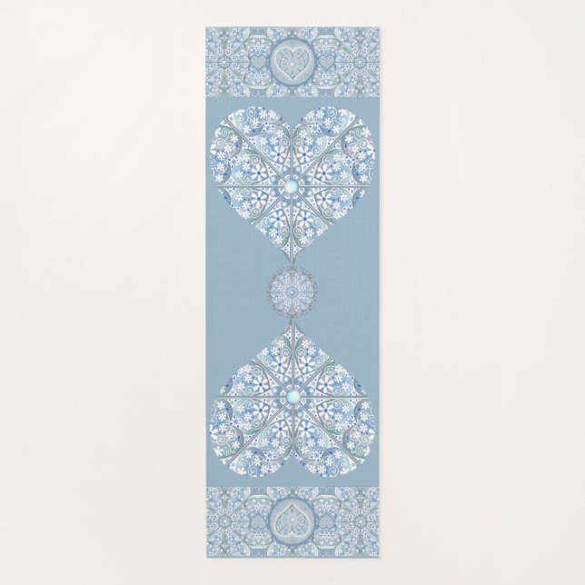 Tapis De Yoga Céramique Lace Bleu clair (Devant)