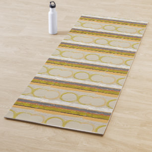 Tapis De Yoga Cercles jaunes et oranges sur l'arrière - plan