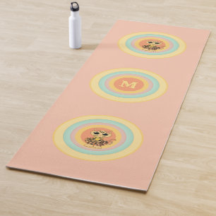 Tapis De Yoga Cercles multicolores et chats de tigre