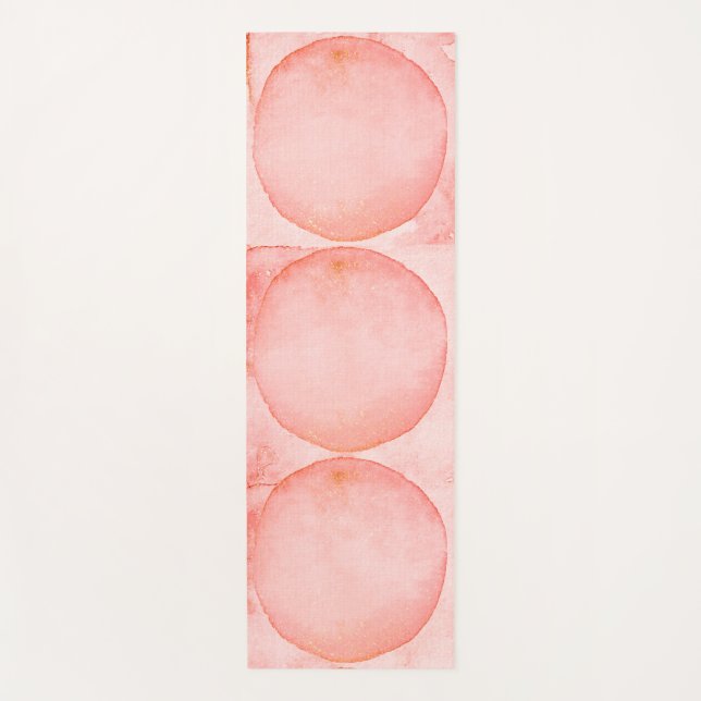 Tapis De Yoga Cercles roses (Devant)