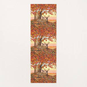 Tapis De Yoga Cerf blanc en automne Nouvelle-Angleterre Couleurs