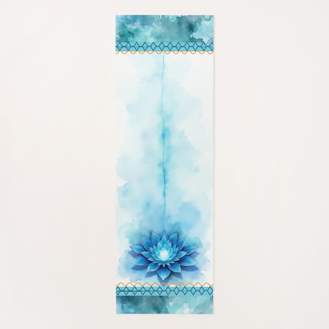 Tapis de Yoga Chakra de la Gorge | Alignement du L (Devant)