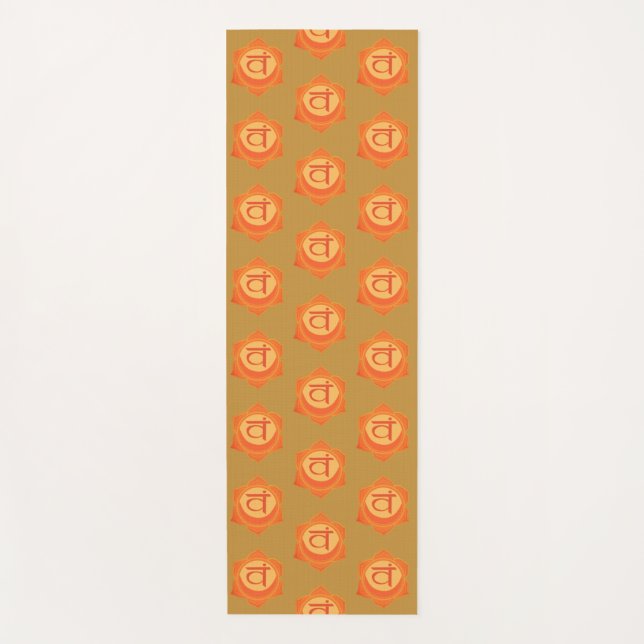 Tapis De Yoga Chakra orange, Yoga Mat (Devant)