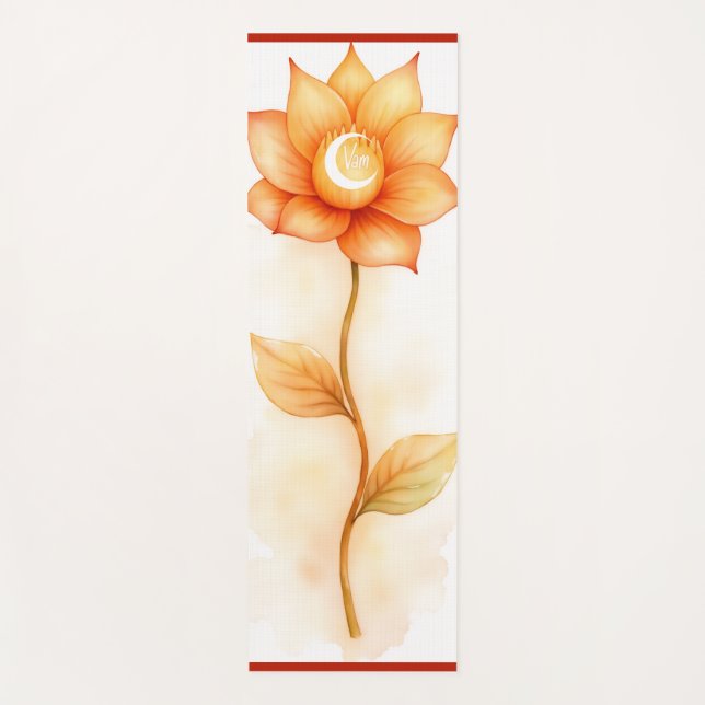 Tapis de Yoga Chakra Sacré – Créativité du Lotus O (Devant)