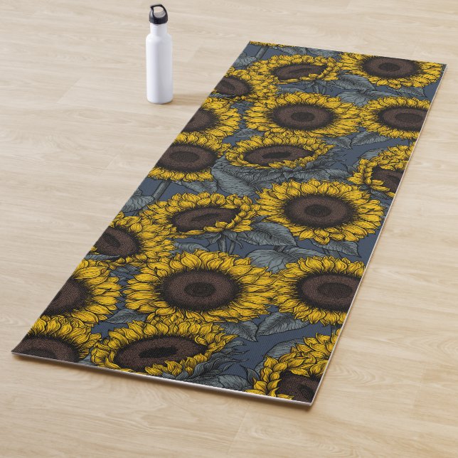 Tapis De Yoga Champ de tournesol 2 (En situation)