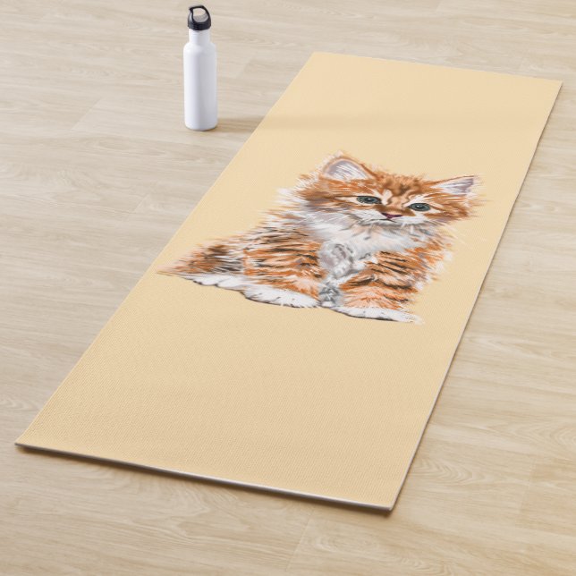 Tapis de Yoga Chat Bébé - Choisissez les Couleurs (En situation)