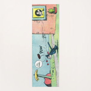 Tapis De Yoga Chat de style vintage et souris Comique Art Yoga M