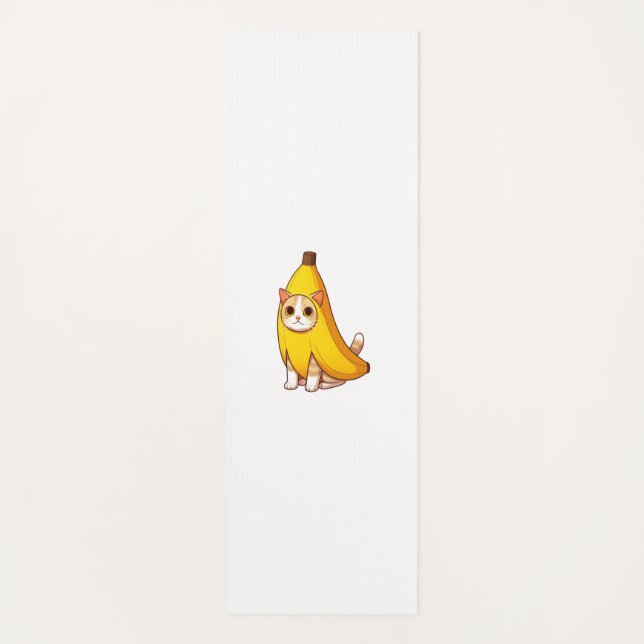 Tapis De Yoga Chat en costume de banane (Devant)