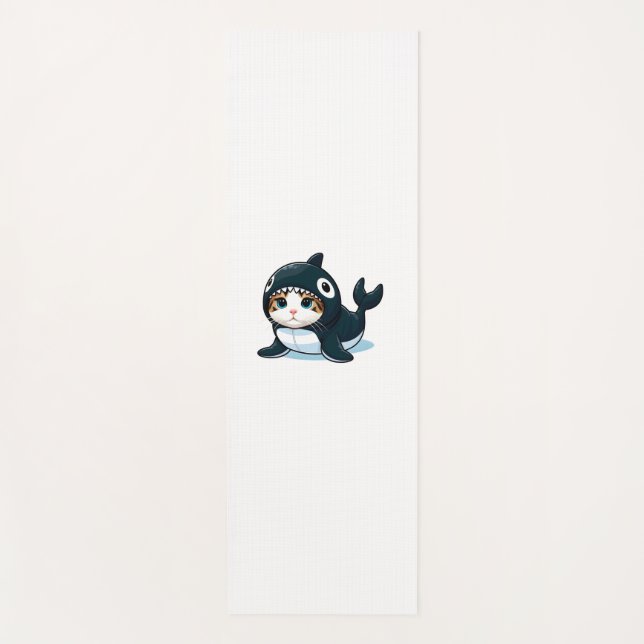 Tapis De Yoga Chat en costume Orca (Devant)