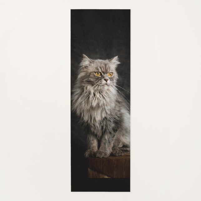 Tapis De Yoga Chat gris flou (Devant)