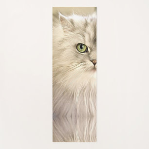 Tapis De Yoga Chat Perse Oeil Vert