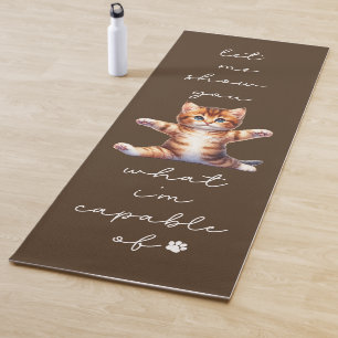 Tapis De Yoga Chat Yoga Mat, Drôle Chat Gym Mat, Cadeau Amoureux