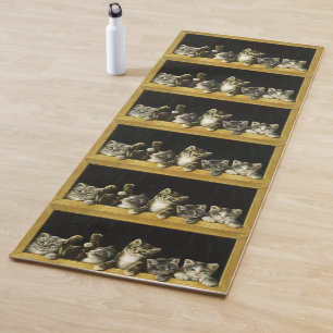 TAPIS DE YOGA CHATS DE CUISINE CAT MATS YOGA RÉVERSIBLES