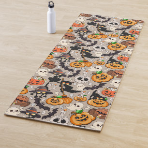 Tapis De Yoga Chats drôles de Halloween Fête