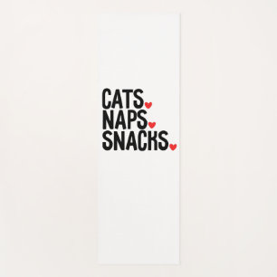 Tapis De Yoga Chats Naps Snacks - Amoureux des chats    