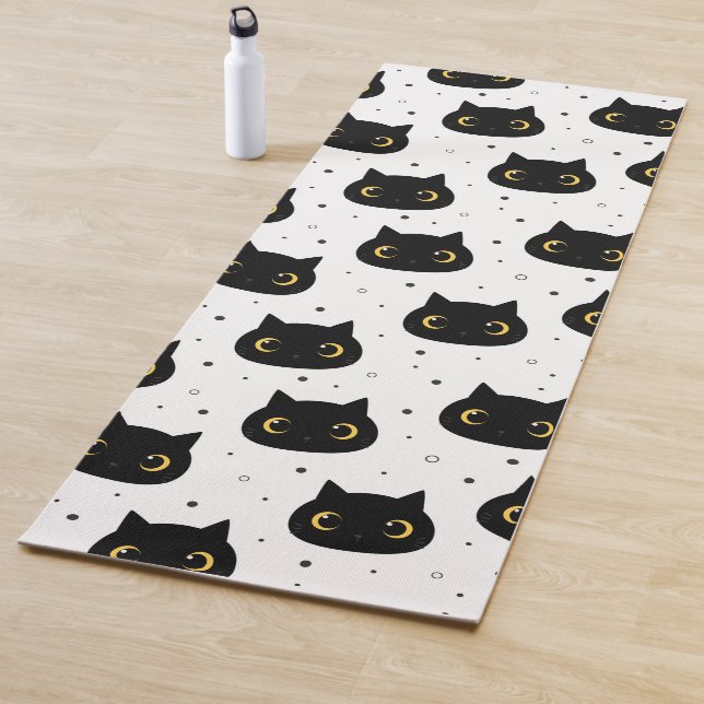 Tapis De Yoga Chats noirs (En situation)