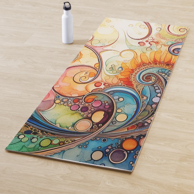 Tapis de Yoga Chaud Premium avec Serviette Antidér (En situation)