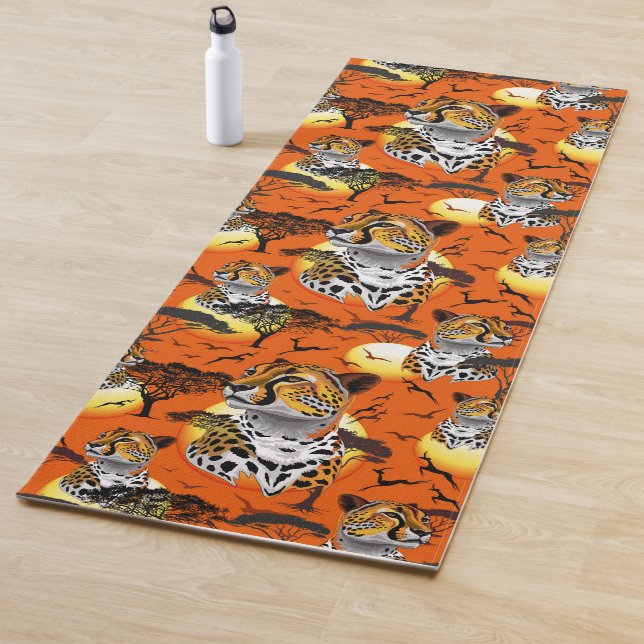 Tapis De Yoga Cheetah African Feline Wild Animal (En situation)