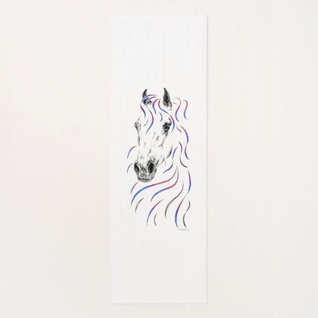 Tapis De Yoga Cheval arabe élégant (Dos)