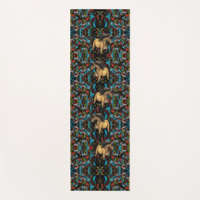 Tapis De Yoga Cheval Gaited Art Nouveau Abstrait (Devant)