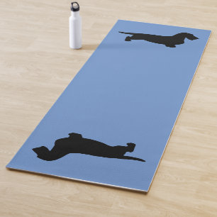 Tapis De Yoga Cheveux ronds Dachshund - Silhouette 1