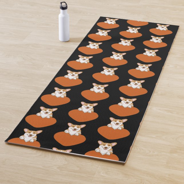 Tapis De Yoga Chien chiot de Corgi mignon (En situation)