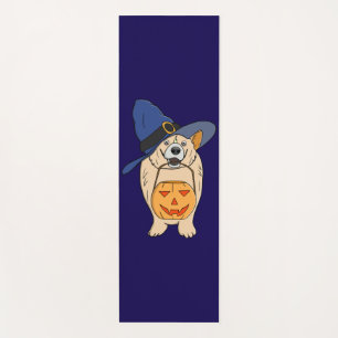 Tapis De Yoga Chien Sorcière Citrouille