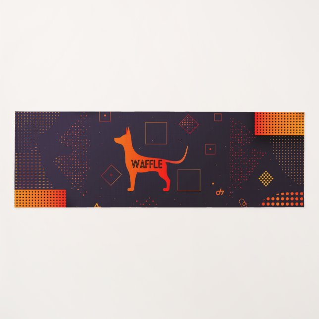 Tapis De Yoga Chien sur mesure haute technologie (Devant (Horizontal))