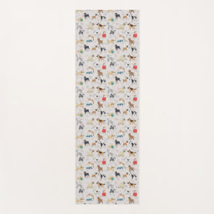 Tapis De Yoga Chiens mignons Design Motif Blanc