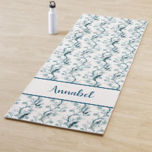 Chinoiserie oiseaux et feuillage bleu essence