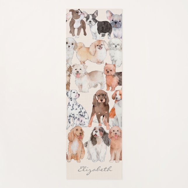 Tapis De Yoga Chiots adorables mignons (Devant)