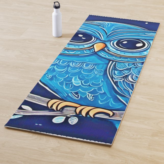 Tapis De Yoga Chouette à mâchoires (En situation)
