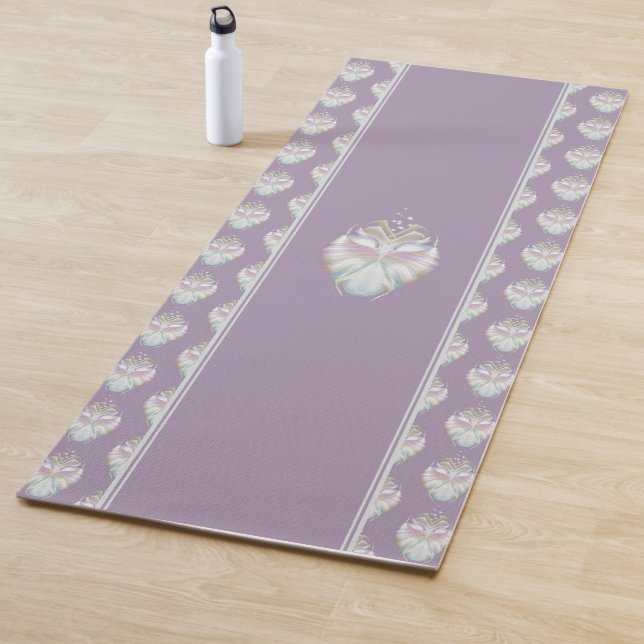 Tapis De Yoga Chouette Oracle Pastel Purple (En situation)