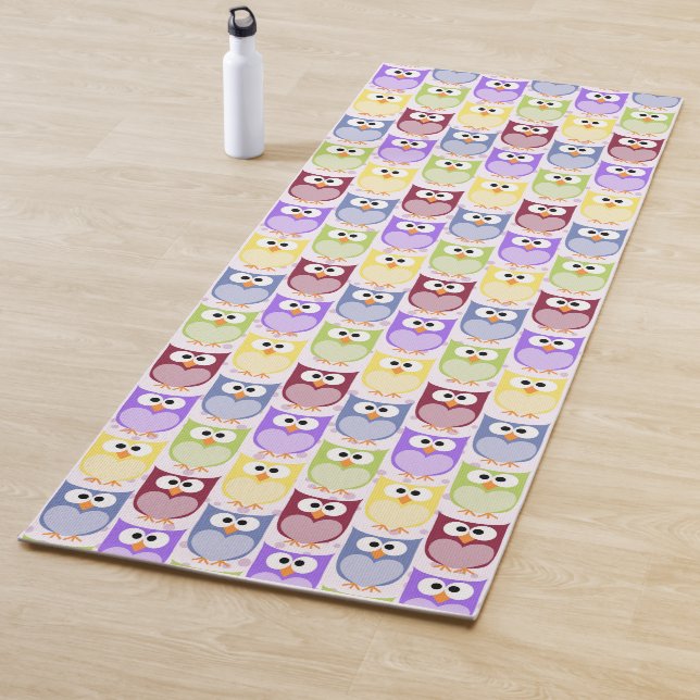 Tapis De Yoga Chouettes mignonnes, Chouette Motif, Chouettes pou (En situation)