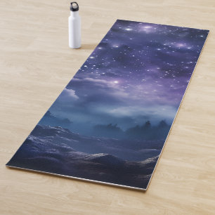 Tapis De Yoga Ciel nocturne de la forêt cosmique
