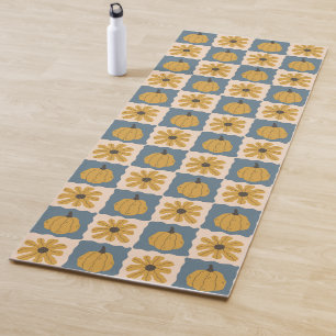 Tapis De Yoga Citrouille tiré main chèque Imprimer Yoga Mat