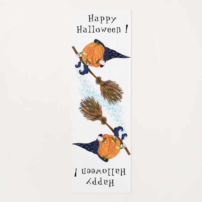Tapis de Yoga Citrouilles d'Halloween (Devant)