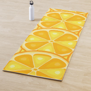 Tapis De Yoga Citrus TROPICAL SUMMER FRUIT Orange citrons tranch
