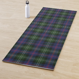 Tapis De Yoga Clan Plaid Sutherland violet noir Tartan
