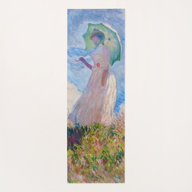 Tapis De Yoga Claude Monet - Femme avec Parasol face à gauche (Dos)
