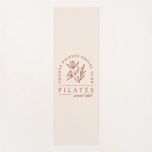 Tapis De Yoga Club Pilates dimanche boho esthétique beige